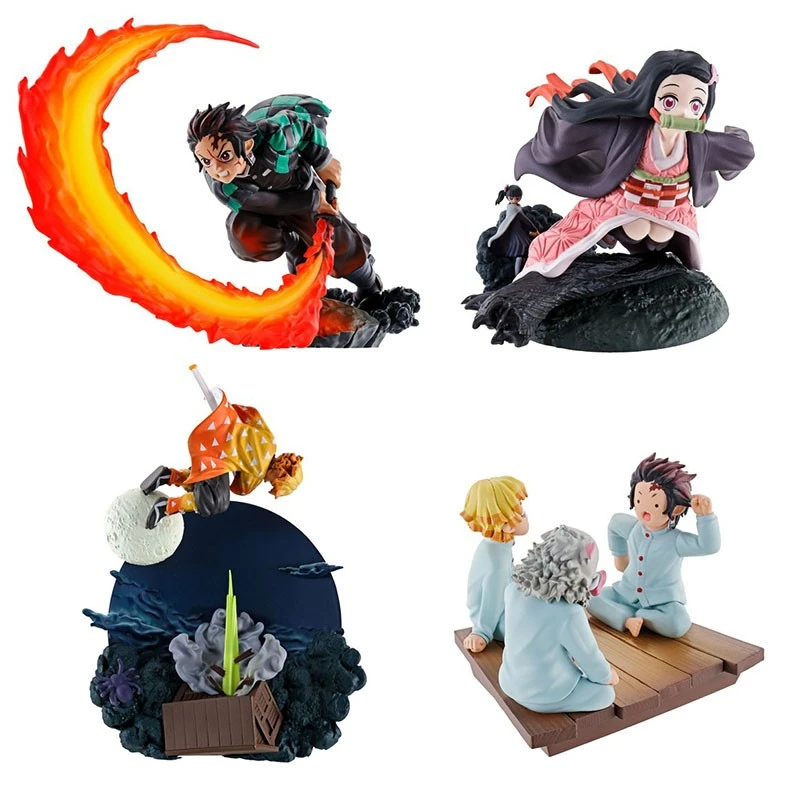 Demon Slayer - Set 4 Mini Figurines - Petitrama 1 Demon Slayer - Set 4 Mini Figurines - Petitrama